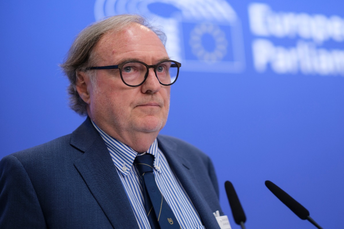 Cuno Jakob Tarfusser, ex giudice italiano della Corte Penale Internazionale (CPI), Parlamento Europeo il 24 settembre 2025 a Bruxelles, Belgio. (Foto di Thierry Monasse/Getty Images)