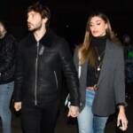 Stefano De Martino e Belen Rodriguez alla sfilata di Marcelo Burlon County of Milan durante la Milano Fashion Week 2020.