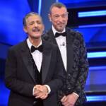 Rosario Fiorello e Amadeus durante la 74esima edizione del Festival di Sanremo