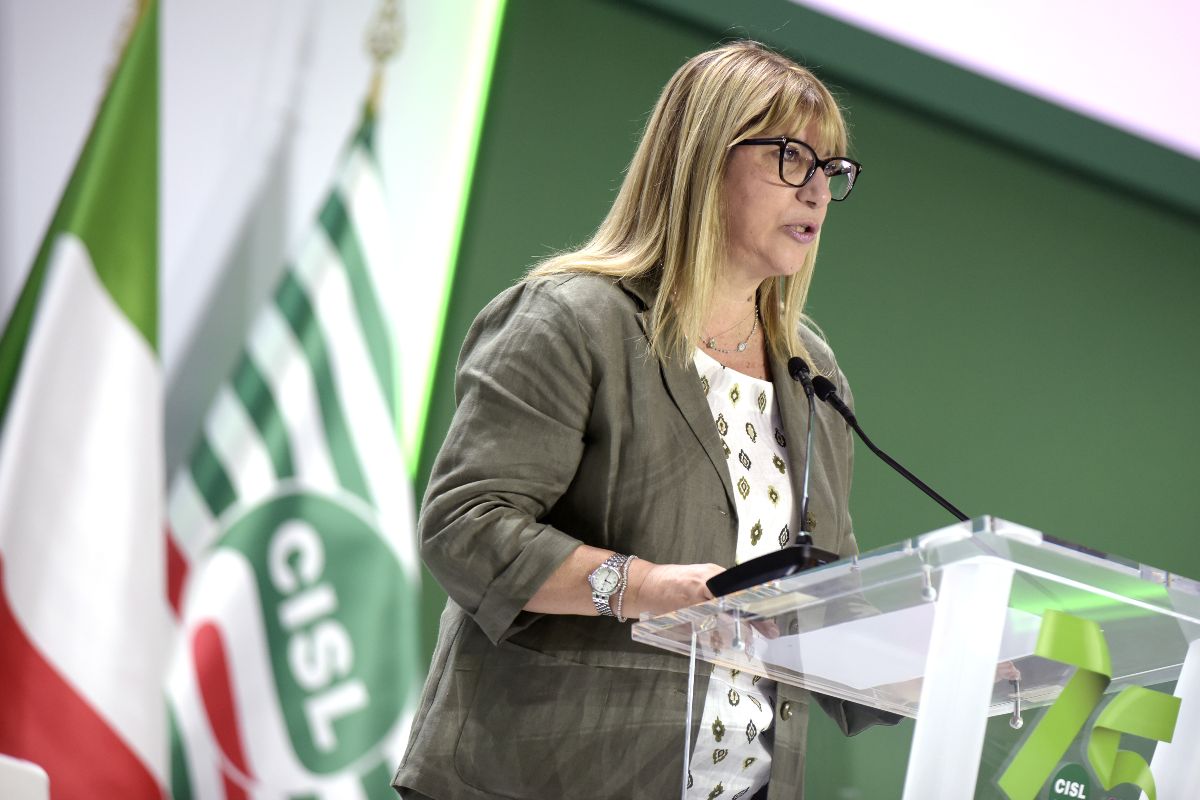 Daniela Fumarola partecipa al ventesimo congresso del sindacato CISL al Palazzo dei Congressi