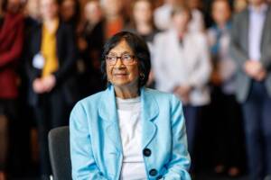Navanethem "Navi" Pillay al Forum di Norimberga dopo l'annuncio del Nobel per la Pace 2026