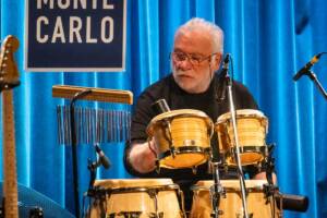 Rosario Jermano dei Blues for Pino durante un'esibizione al Blue Note